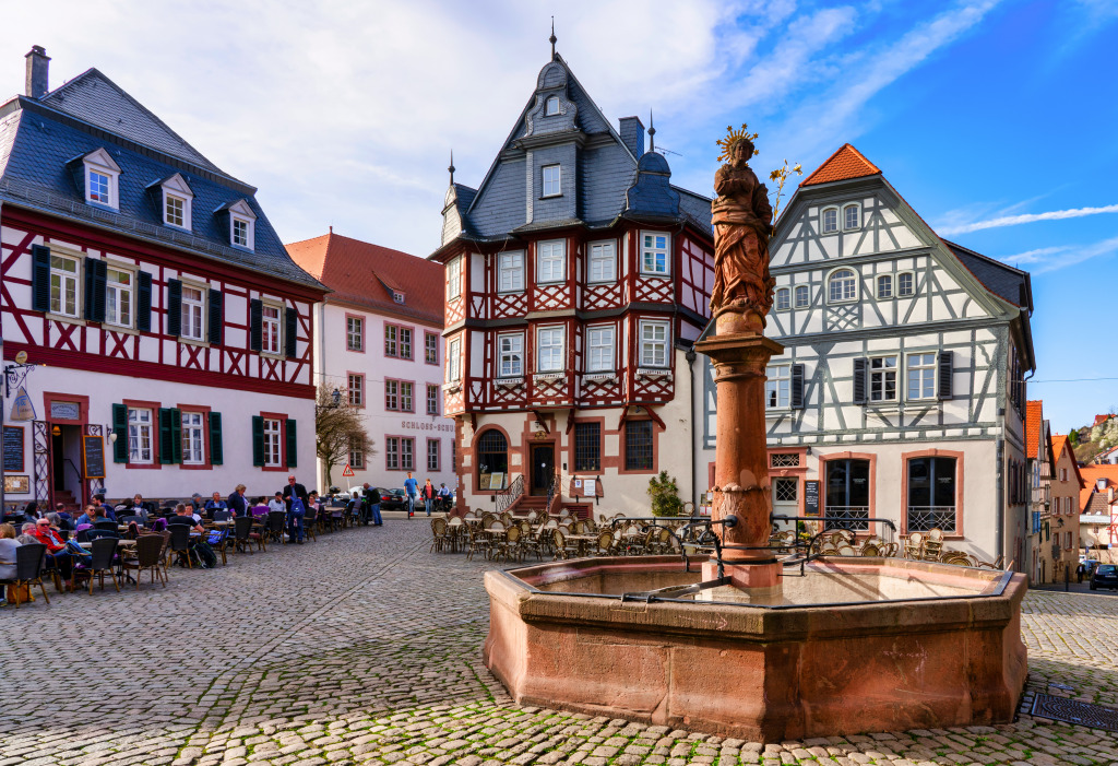 Market Square in Heppenheim, Germany jigsaw puzzle in Street View puzzles on TheJigsawPuzzles.com