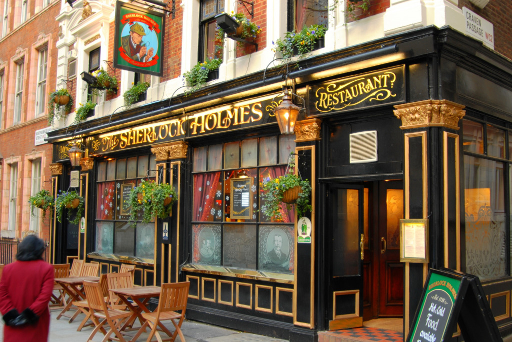 Sherlock Holmes Restaurant in London jigsaw puzzle in Street View puzzles on TheJigsawPuzzles.com
