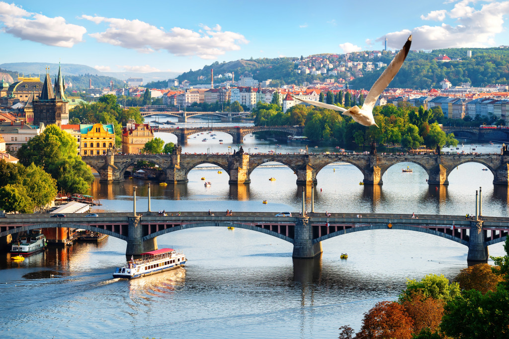 Bridges in Prague, Czech Republic jigsaw puzzle in Bridges puzzles on TheJigsawPuzzles.com