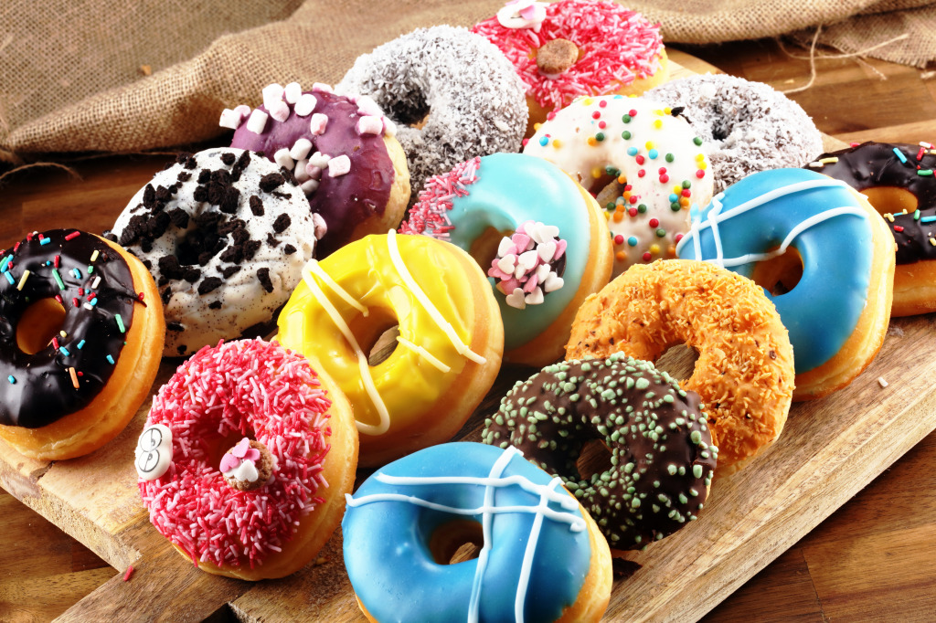 Assorted Donuts jigsaw puzzle in Food & Bakery puzzles on TheJigsawPuzzles.com