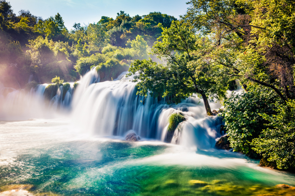 Skradinski Buk Waterfall, Croatia jigsaw puzzle in Waterfalls puzzles on TheJigsawPuzzles.com