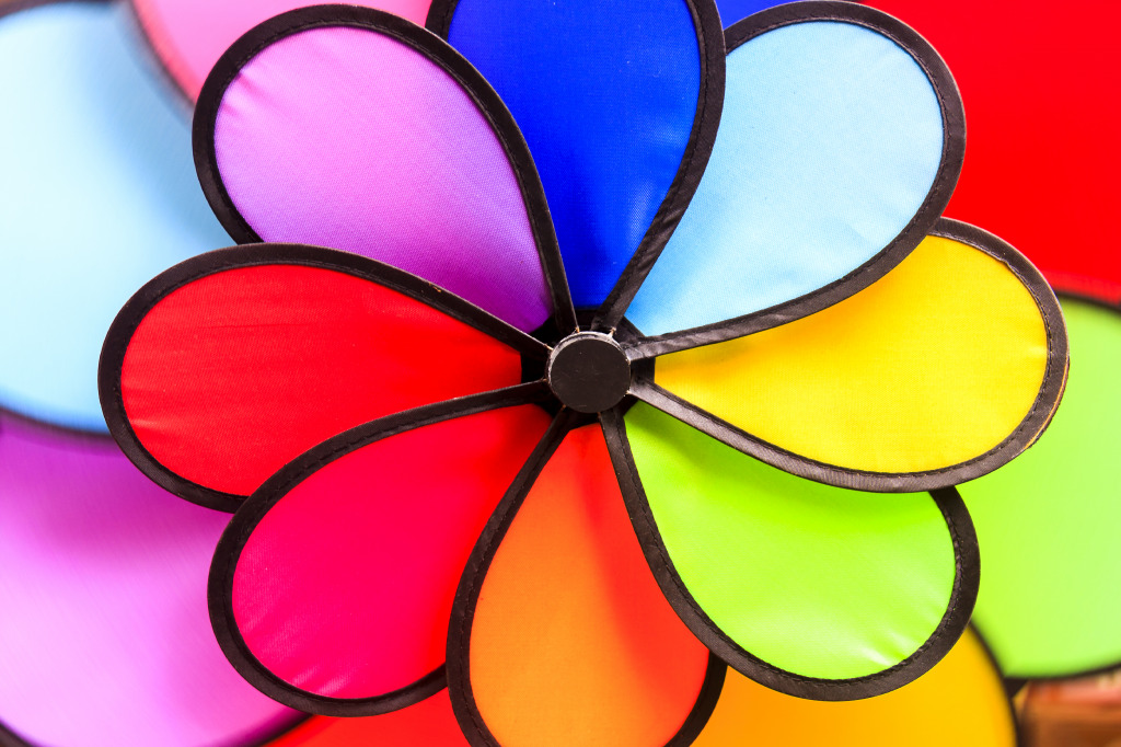 Colorful Pinwheel jigsaw puzzle in Macro puzzles on TheJigsawPuzzles.com