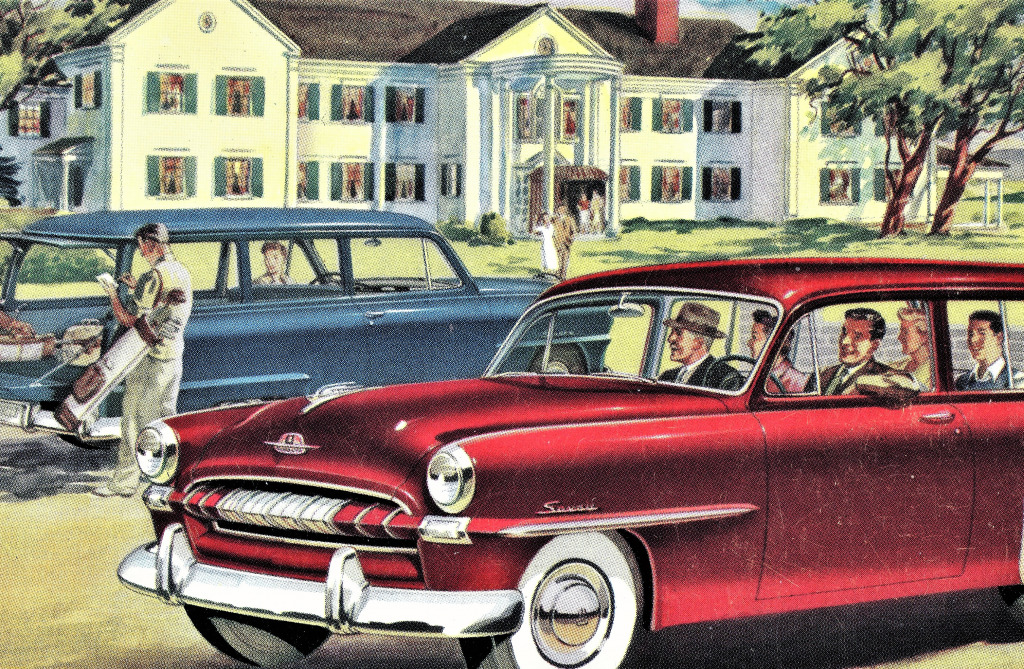 1953 Plymouth Savoy and Suburban jigsaw puzzle in Cars & Bikes puzzles on TheJigsawPuzzles.com