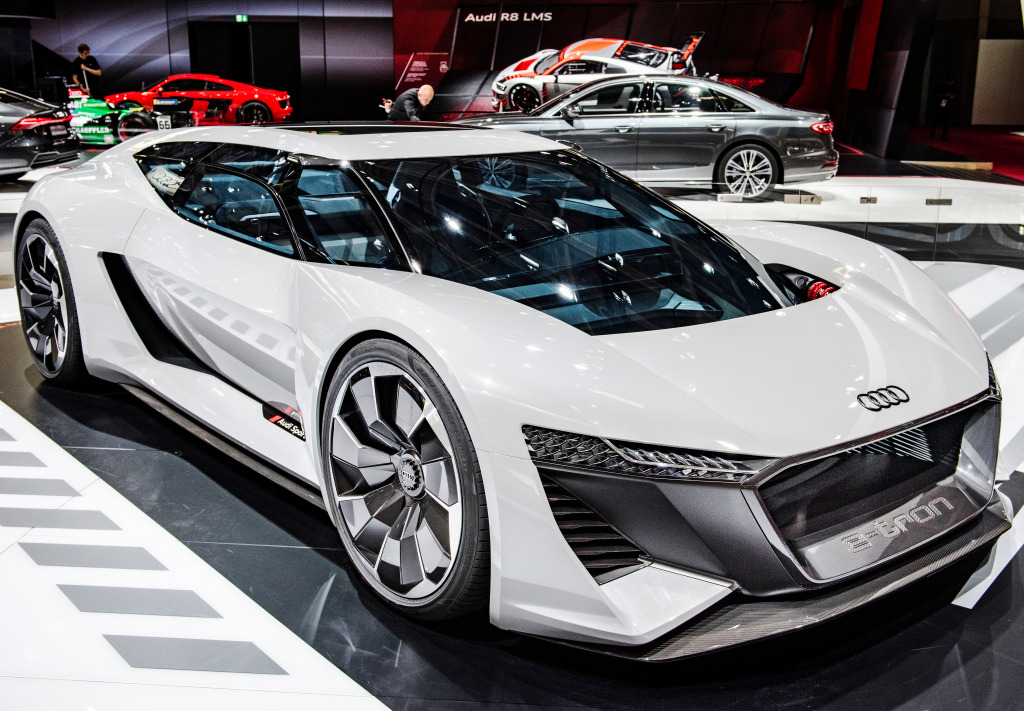 Audi PB18 E-tron, Paris Motor Show jigsaw puzzle in Cars & Bikes puzzles on TheJigsawPuzzles.com