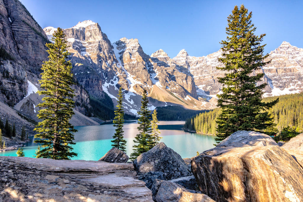 Moraine Lake, Banff NP, Canada jigsaw puzzle in Great Sightings puzzles on TheJigsawPuzzles.com