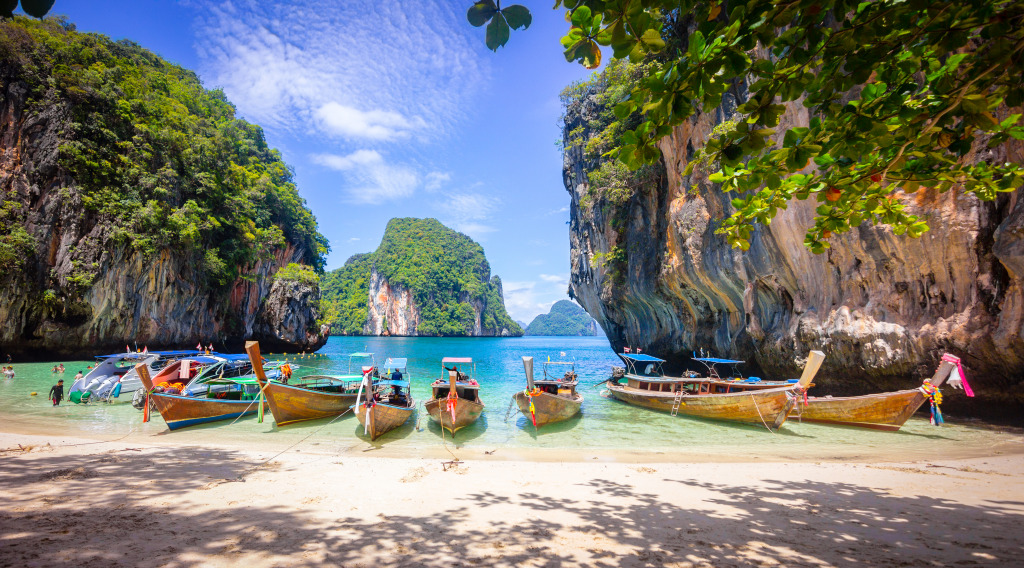 Andaman Sea Shore, Krabi, Thailand jigsaw puzzle in Great Sightings puzzles on TheJigsawPuzzles.com