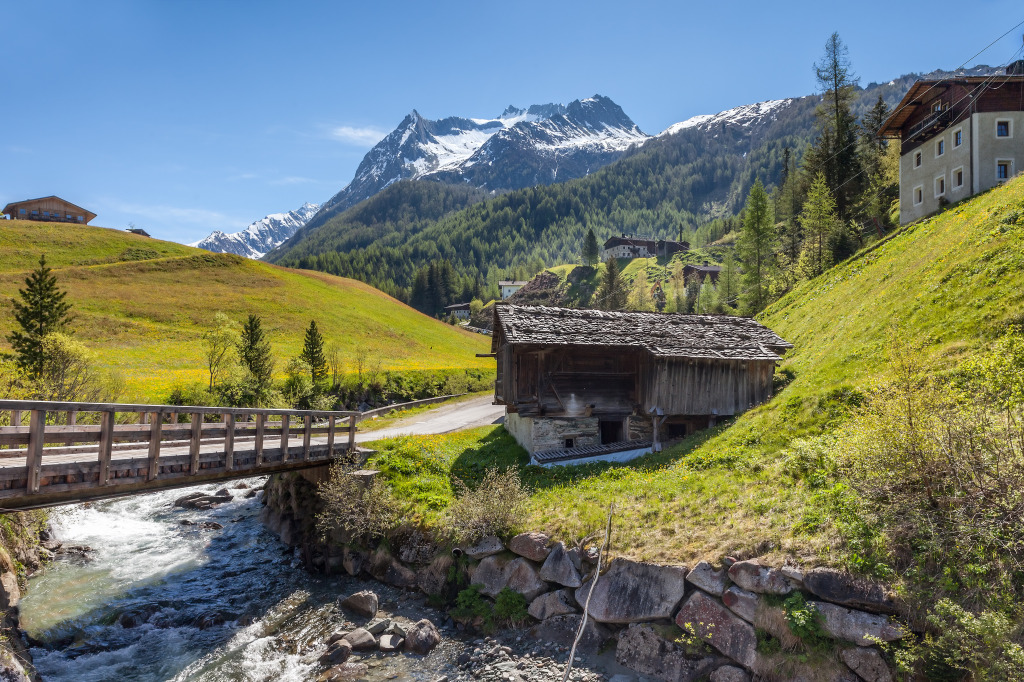 Mountain Stream in the Ahrntal, Italy jigsaw puzzle in Bridges puzzles on TheJigsawPuzzles.com