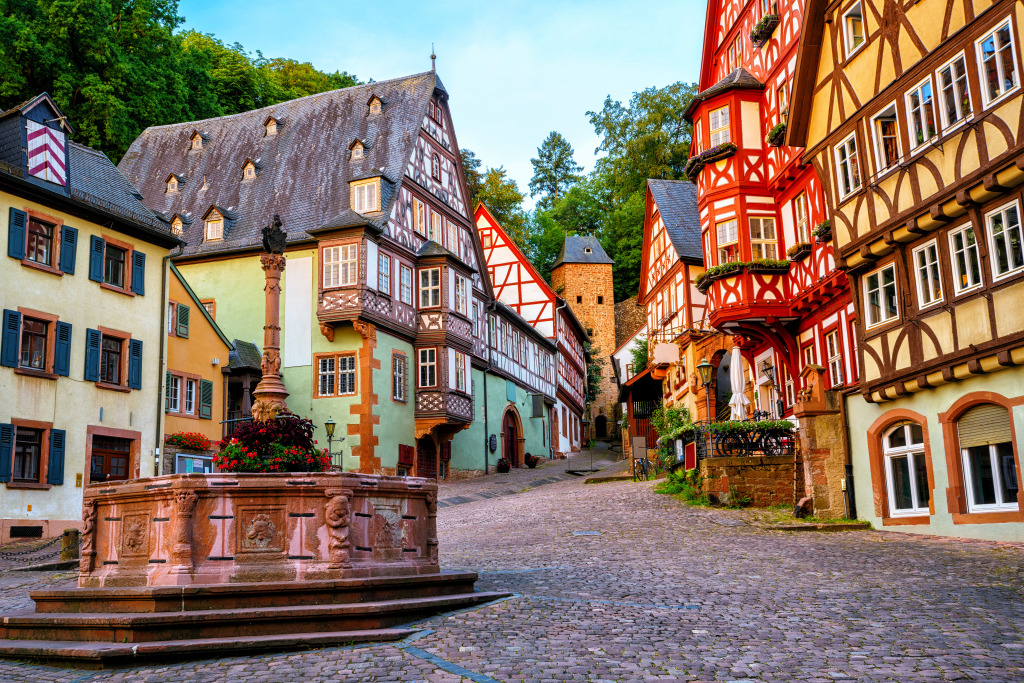 Miltenberg Old Town, Bavaria, Germany jigsaw puzzle in Street View puzzles on TheJigsawPuzzles.com