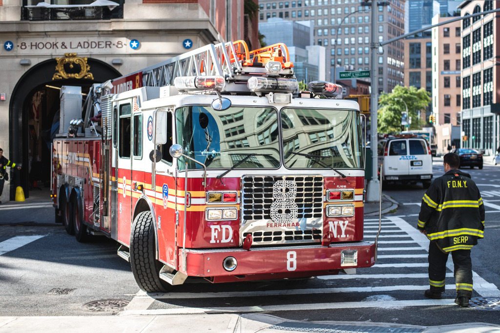 Hook & Ladder 8 Firehouse, New York City jigsaw puzzle in Cars & Bikes puzzles on TheJigsawPuzzles.com