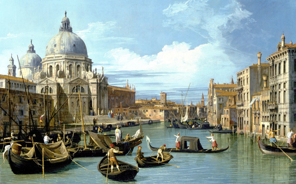 The Entrance to the Grand Canal, Venice jigsaw puzzle in Piece of Art puzzles on TheJigsawPuzzles.com