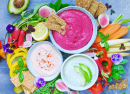 Greek Yoghurt Dips with Vegetables