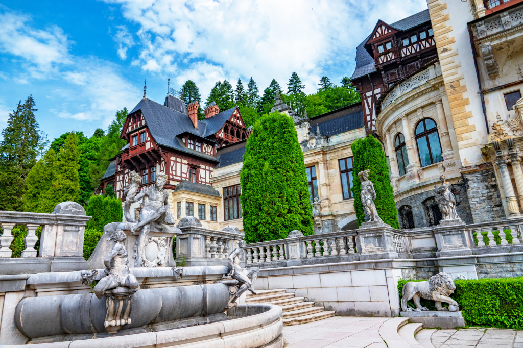 Peles Castle, Sinaia, Romania jigsaw puzzle in Castles puzzles on TheJigsawPuzzles.com