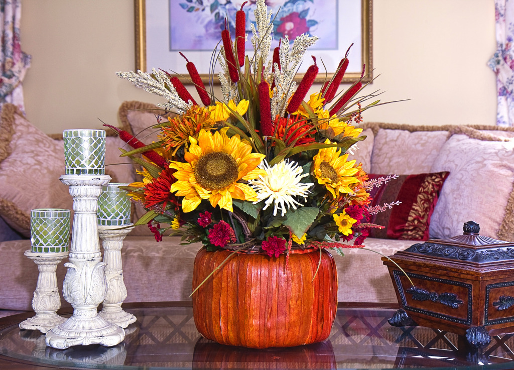 Autumn Floral Arrangement jigsaw puzzle in Flowers puzzles on TheJigsawPuzzles.com