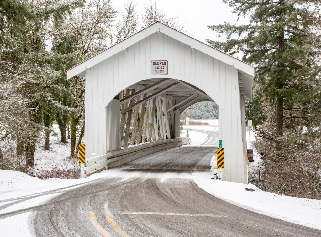 Hannah Covered Bridge, Oregon jigsaw puzzle in Bridges puzzles on TheJigsawPuzzles.com