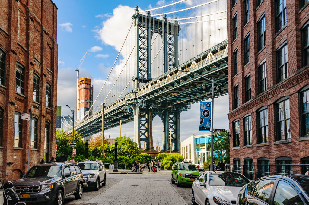 Manhattan Bridge in Brooklyn, NYC jigsaw puzzle in Bridges puzzles on TheJigsawPuzzles.com