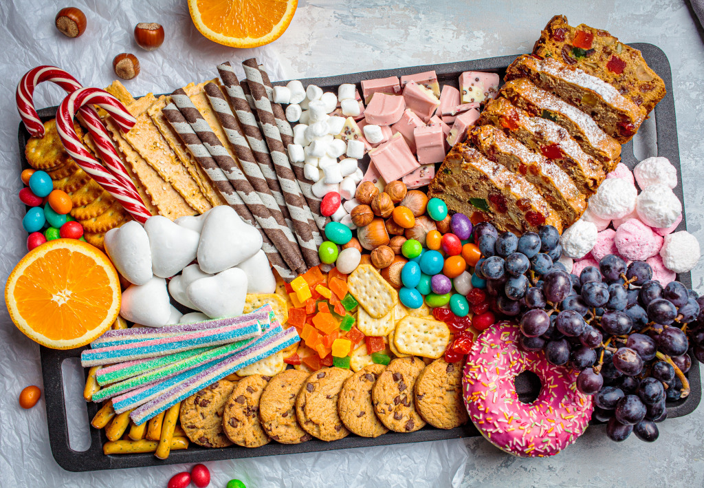 Sweets Platter jigsaw puzzle in Food & Bakery puzzles on TheJigsawPuzzles.com