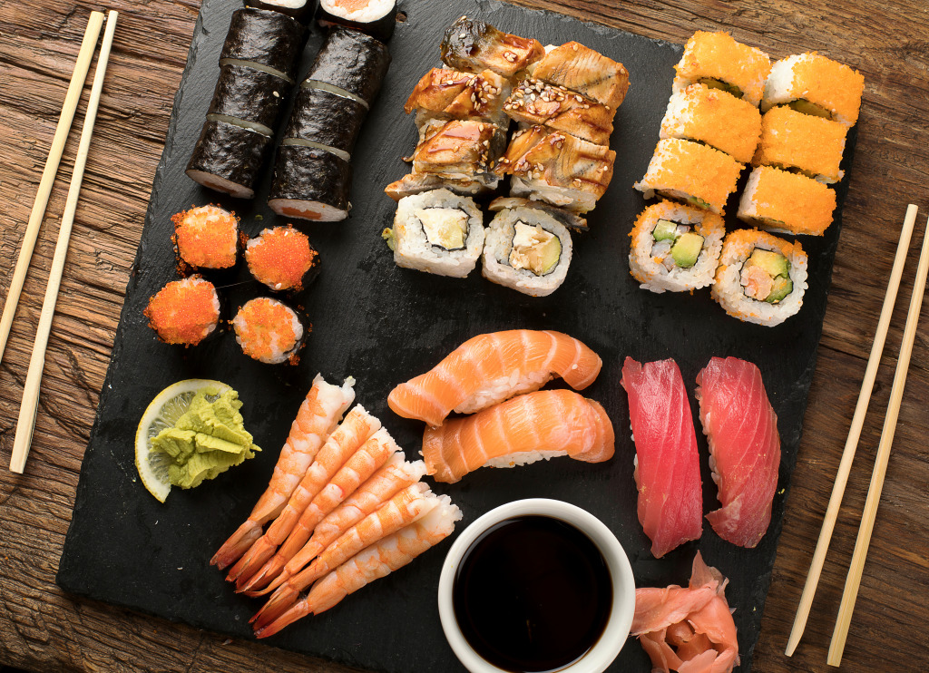 Sushi Set jigsaw puzzle in Food & Bakery puzzles on TheJigsawPuzzles.com