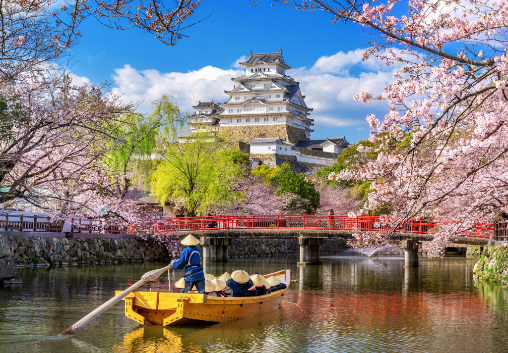 Himeji Castle, Japan jigsaw puzzle in Castles puzzles on TheJigsawPuzzles.com