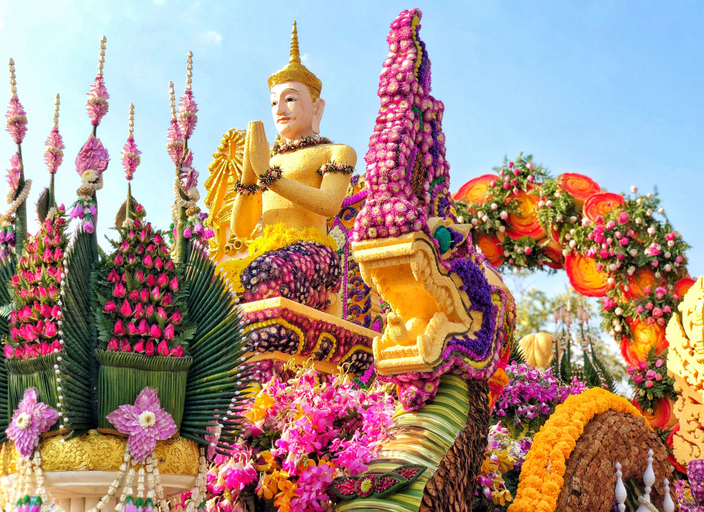 Flower Festival in Thailand jigsaw puzzle in Flowers puzzles on TheJigsawPuzzles.com