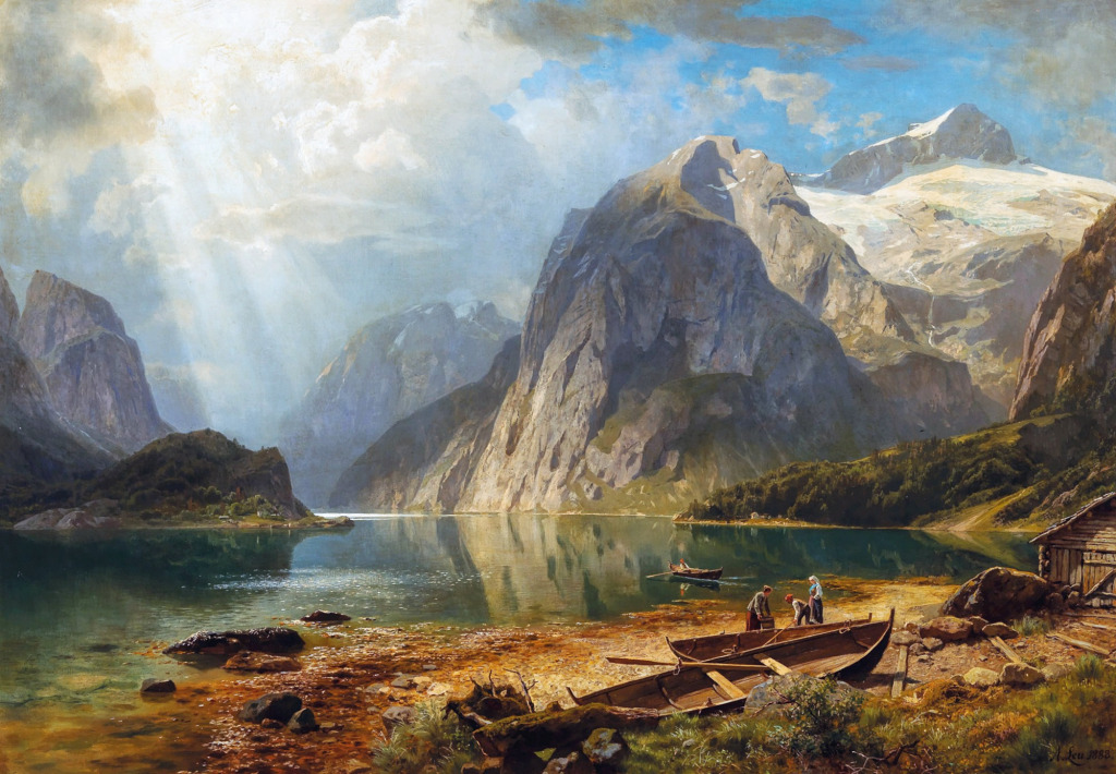 Fjord Landscape jigsaw puzzle in Piece of Art puzzles on TheJigsawPuzzles.com