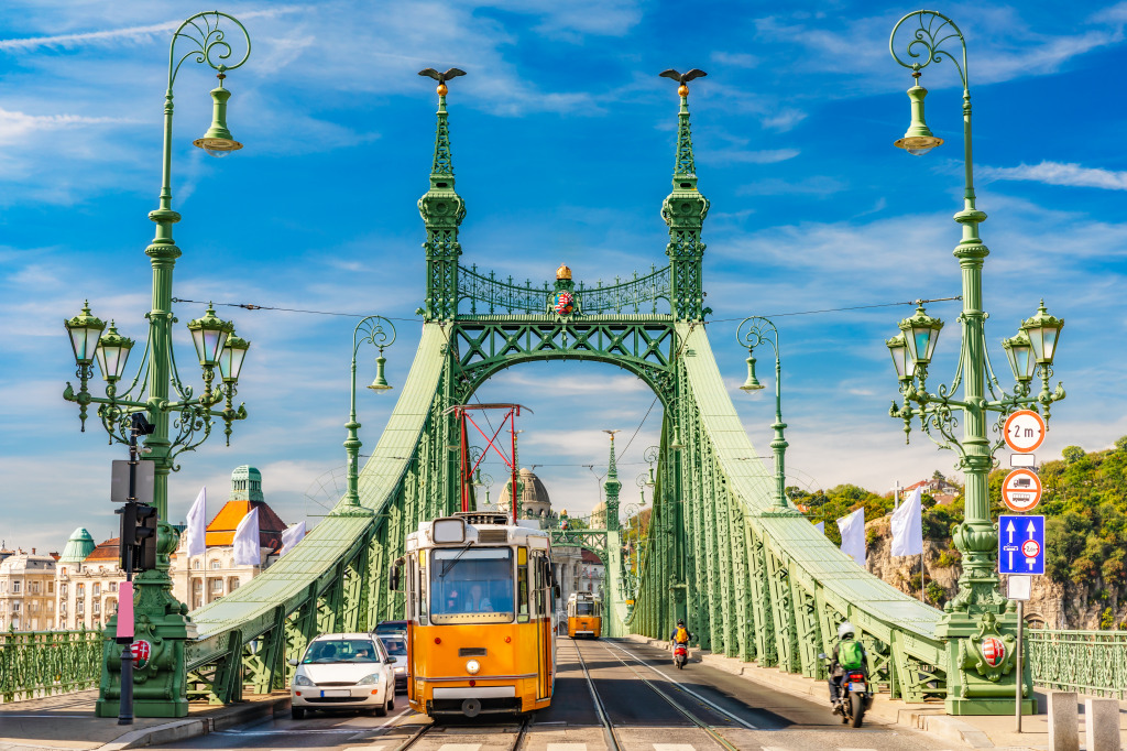 Liberty Bridge in Budapest, Hungary jigsaw puzzle in Bridges puzzles on TheJigsawPuzzles.com