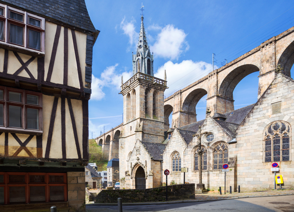 Viaduct in Morlaix, France jigsaw puzzle in Bridges puzzles on TheJigsawPuzzles.com