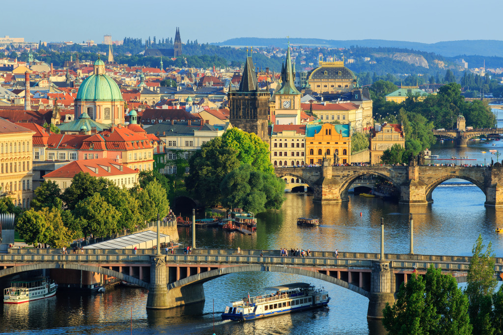 Bridges in Prague, Czech Republic jigsaw puzzle in Bridges puzzles on TheJigsawPuzzles.com