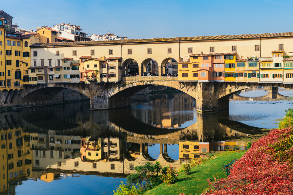 Ponte Vecchio in Florence, Tuscany, Italy jigsaw puzzle in Bridges puzzles on TheJigsawPuzzles.com