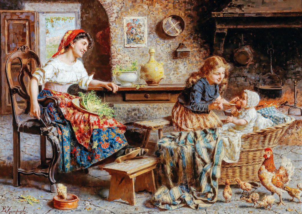 A Happy Family jigsaw puzzle in Puzzle of the Day puzzles on TheJigsawPuzzles.com