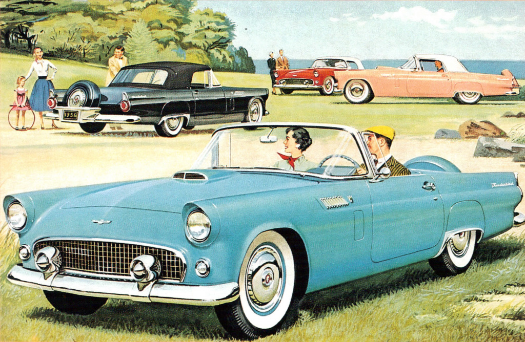 1956 Ford Thunderbird jigsaw puzzle in Cars & Bikes puzzles on TheJigsawPuzzles.com