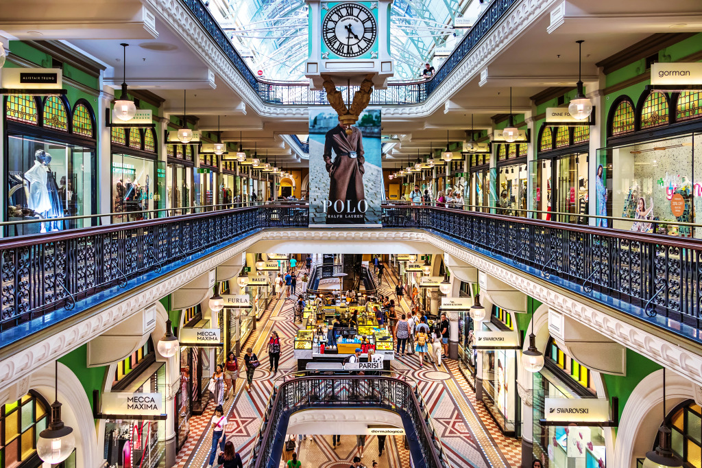 Queen Victoria Building Mall, Sydney jigsaw puzzle in Puzzle of the Day puzzles on TheJigsawPuzzles.com