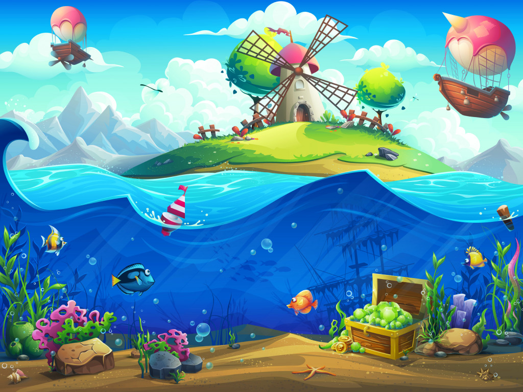 Ocean and the Underwater World jigsaw puzzle in Under the Sea puzzles on TheJigsawPuzzles.com