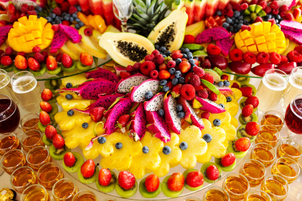 Mixed Fruit Platter jigsaw puzzle in Fruits & Veggies puzzles on TheJigsawPuzzles.com