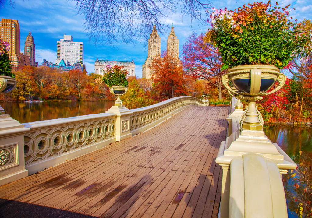 Bow Bridge in Central Park, New York City jigsaw puzzle in Bridges puzzles on TheJigsawPuzzles.com