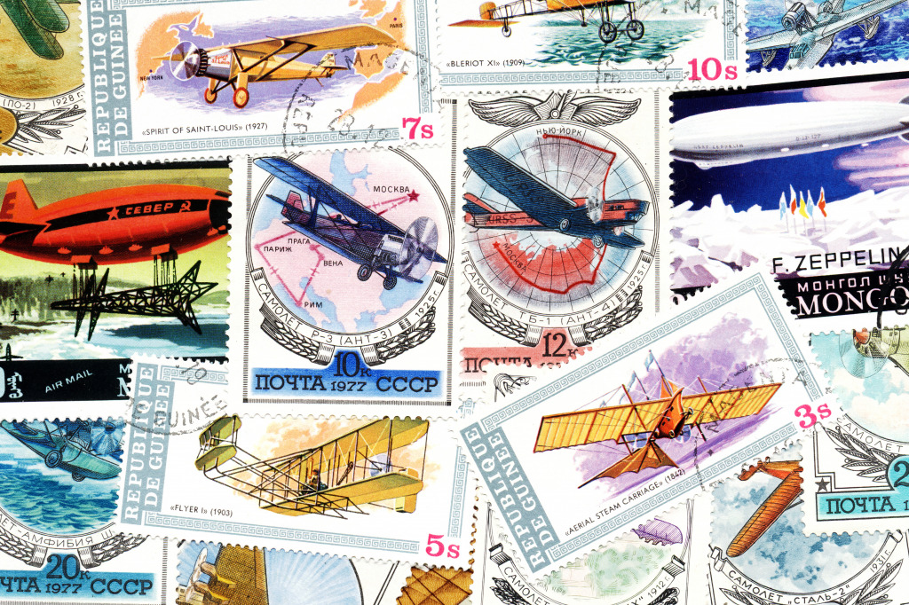 Aviation Stamps jigsaw puzzle in Aviation puzzles on TheJigsawPuzzles.com