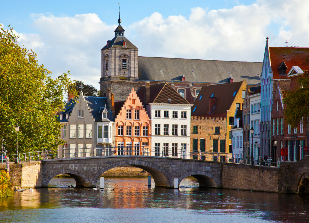 Canals of Bruges, Belgium jigsaw puzzle in Bridges puzzles on TheJigsawPuzzles.com