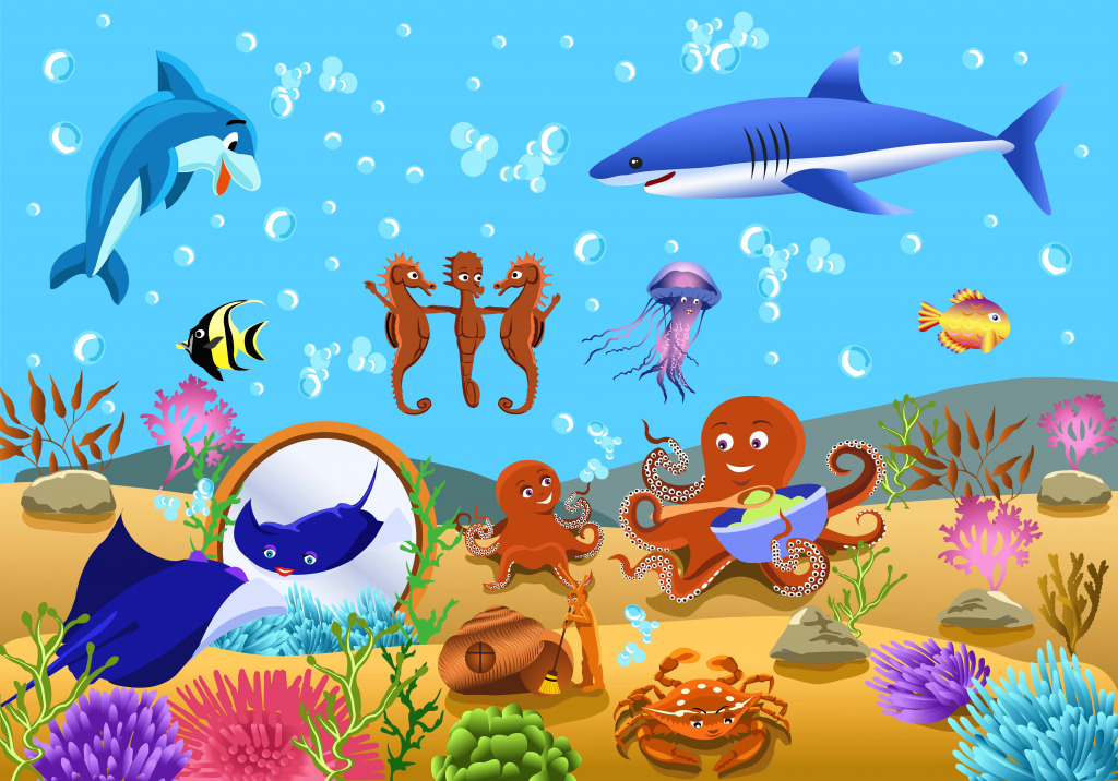 Undersea Life jigsaw puzzle in Under the Sea puzzles on TheJigsawPuzzles.com