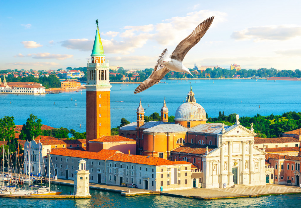 Cathedral of San Giorgio Maggiore in Venice jigsaw puzzle in Puzzle of the Day puzzles on TheJigsawPuzzles.com