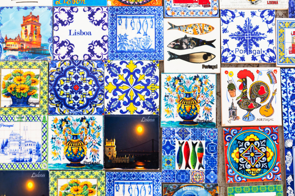 Souvenir Tiles in Lisbon, Portugal jigsaw puzzle in Handmade puzzles on TheJigsawPuzzles.com