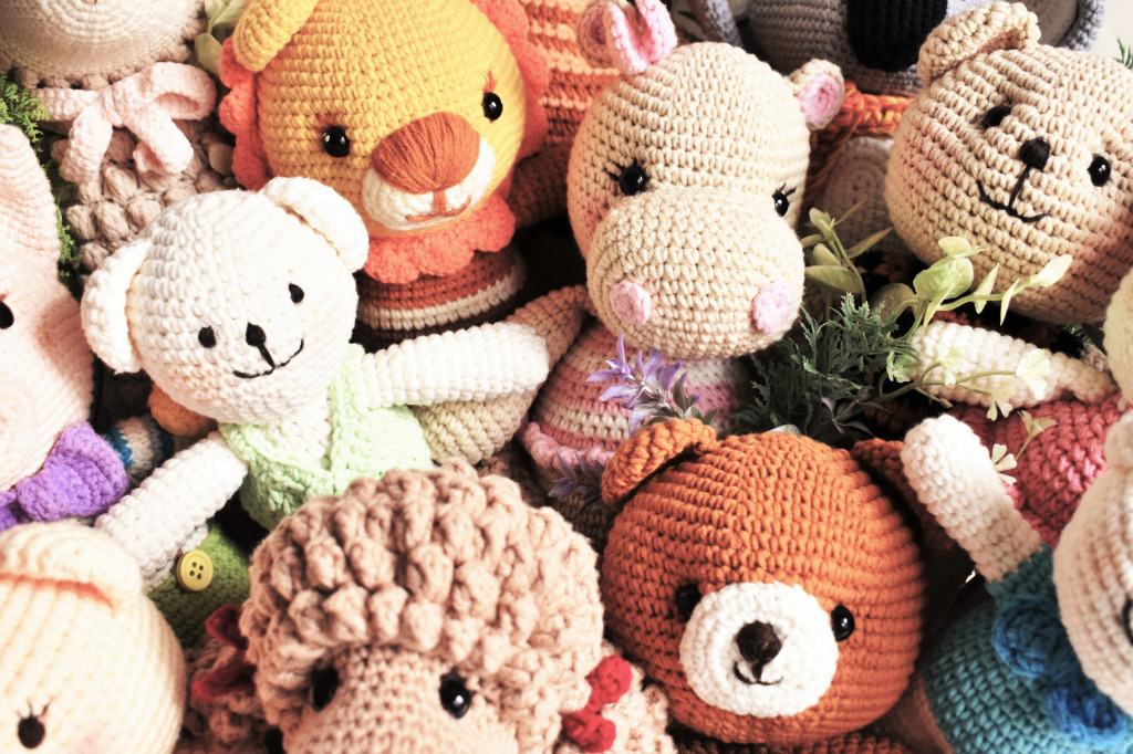 Crocheted Animal Toys jigsaw puzzle in Handmade puzzles on TheJigsawPuzzles.com