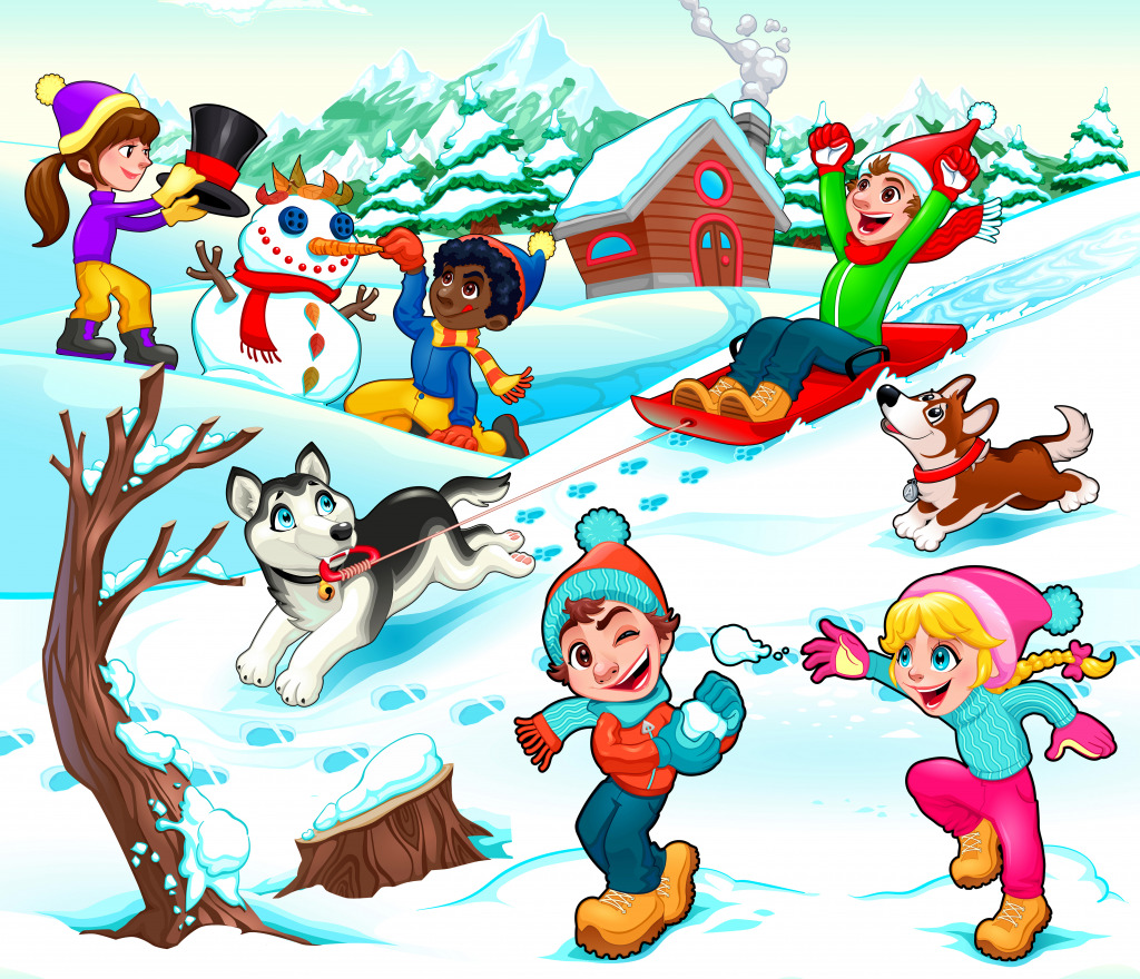 Winter Fun jigsaw puzzle in Kids Puzzles puzzles on TheJigsawPuzzles.com