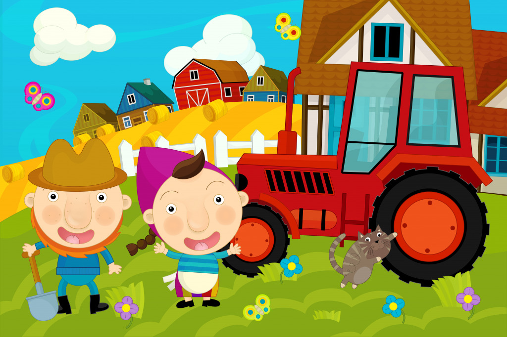 Farm Scene jigsaw puzzle in Kids Puzzles puzzles on TheJigsawPuzzles.com