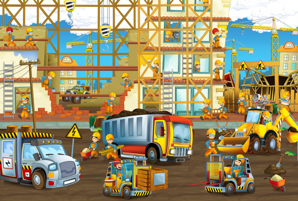Construction Site jigsaw puzzle in Kids Puzzles puzzles on TheJigsawPuzzles.com