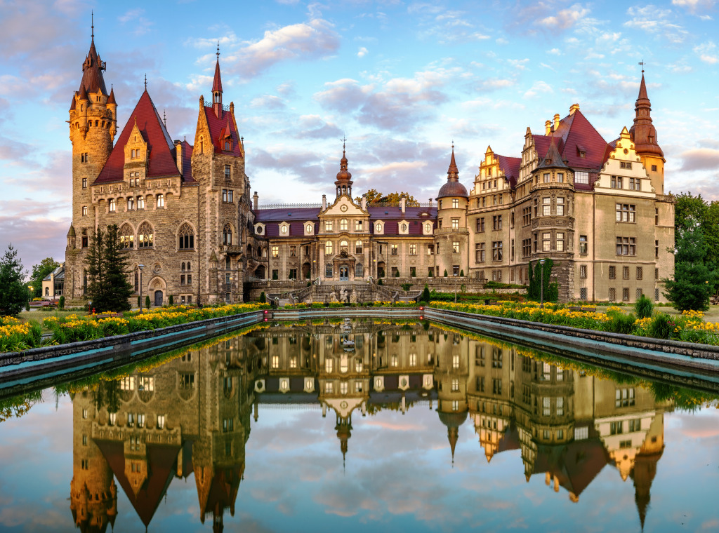 Moszna Castle, Upper Silesia, Poland jigsaw puzzle in Castles puzzles on TheJigsawPuzzles.com