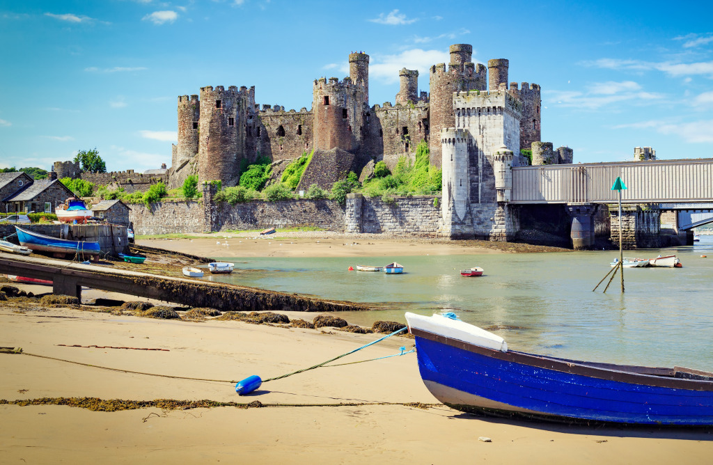 Conwy Castle in Wales, United Kingdom jigsaw puzzle in Castles puzzles on TheJigsawPuzzles.com