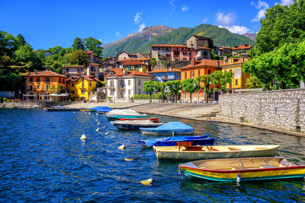 Old Town of Mergozzo, Maggiore Lake, Italy jigsaw puzzle in Great Sightings puzzles on TheJigsawPuzzles.com