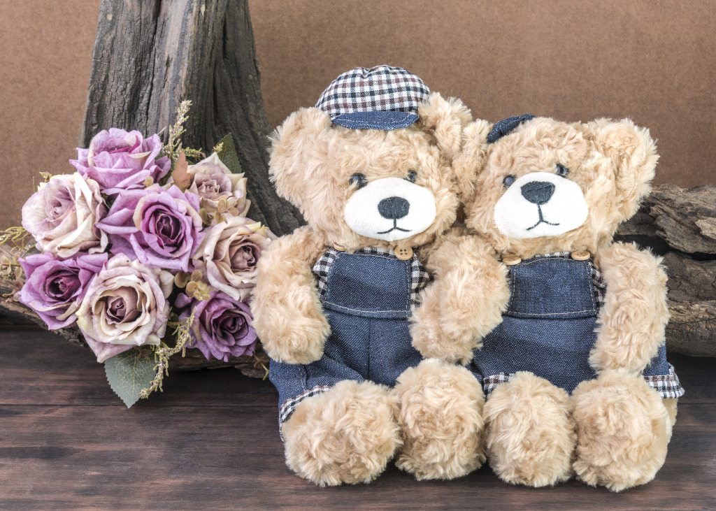 Teddy Bears jigsaw puzzle in Valentine's Day puzzles on TheJigsawPuzzles.com