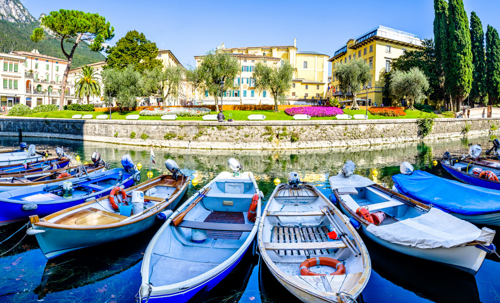 Old Town of Riva Del Garda, Italy jigsaw puzzle in Puzzle of the Day puzzles on TheJigsawPuzzles.com
