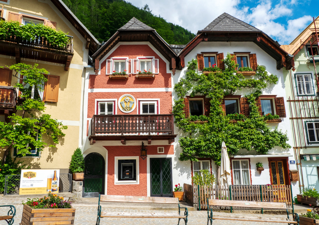 Market Square of Hallstatt, Austria jigsaw puzzle in Puzzle of the Day puzzles on TheJigsawPuzzles.com