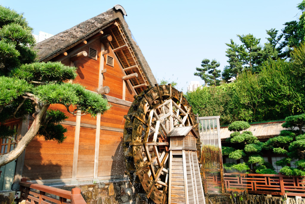 Wooden Water Mill jigsaw puzzle in Waterfalls puzzles on TheJigsawPuzzles.com